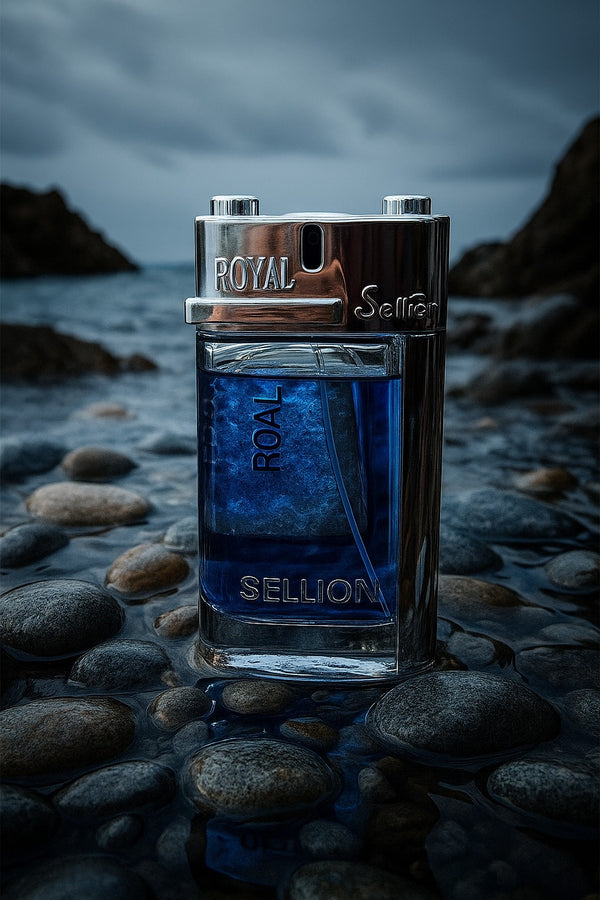 Royal Blue Perfume with Metal Gift box